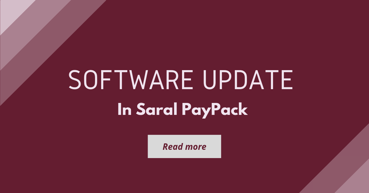 Procedure to update Saral PayPack to newer version